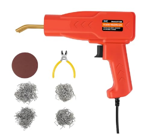 Bowose 塑料焊接套装200W焊接机配备800个多种热铆钉用于塑料裂缝修复内置LED灯汽车保险杠塑料玩具焊接工具带携带箱